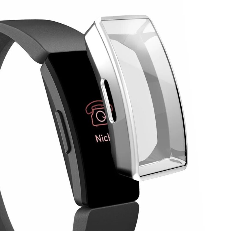 Dla Fitbit Inspire HR zegarek z ekranem TPU wytrzymały futerał ochronny dla Fitbit Inspire HR futerał silikonowy folia ochronna anti-scratch