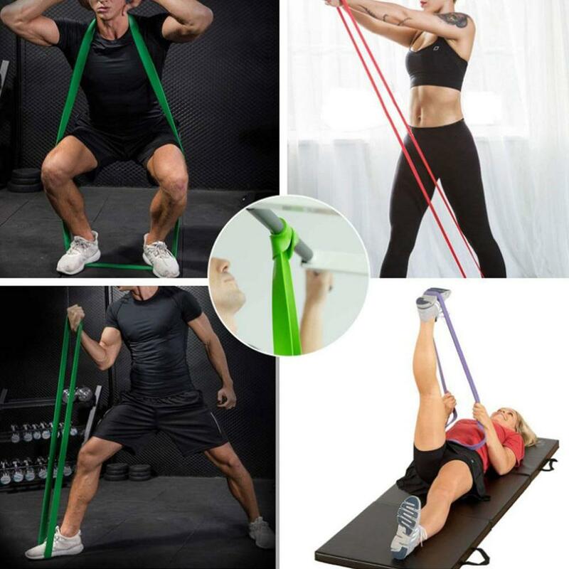 Sangle de traction en LaTeX, bandes en caoutchouc pour assistance physique, élastiques pour le Yoga, 208Cm, cordes de résistance robustes