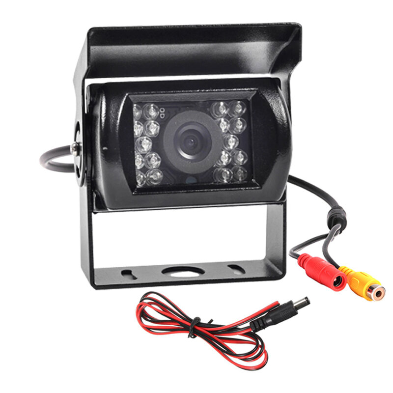Kamera Cadangan Truk 12V/24V Kabel Ekstensi AV 4Pin LED IR Kamera Tampilan Belakang Kendaraan Penglihatan Malam untuk Trailer/Bus/Van/Pickup/RV