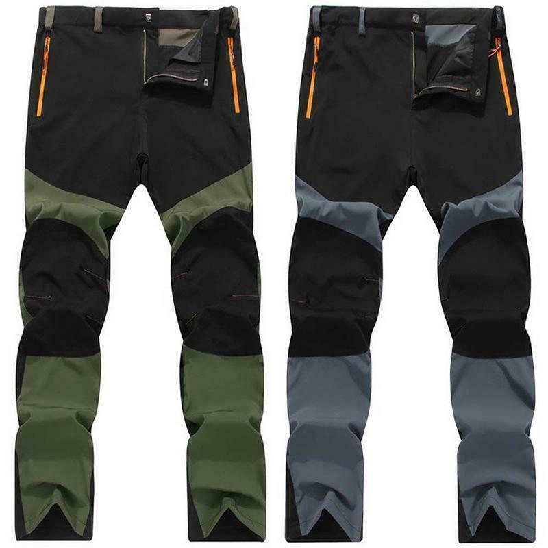 Plus Size Men Outdoor Waterproof Outdoor Pants Soft Shell Trousers Camp Fish Trekking Climb Hiking Sports Travel Training Pants