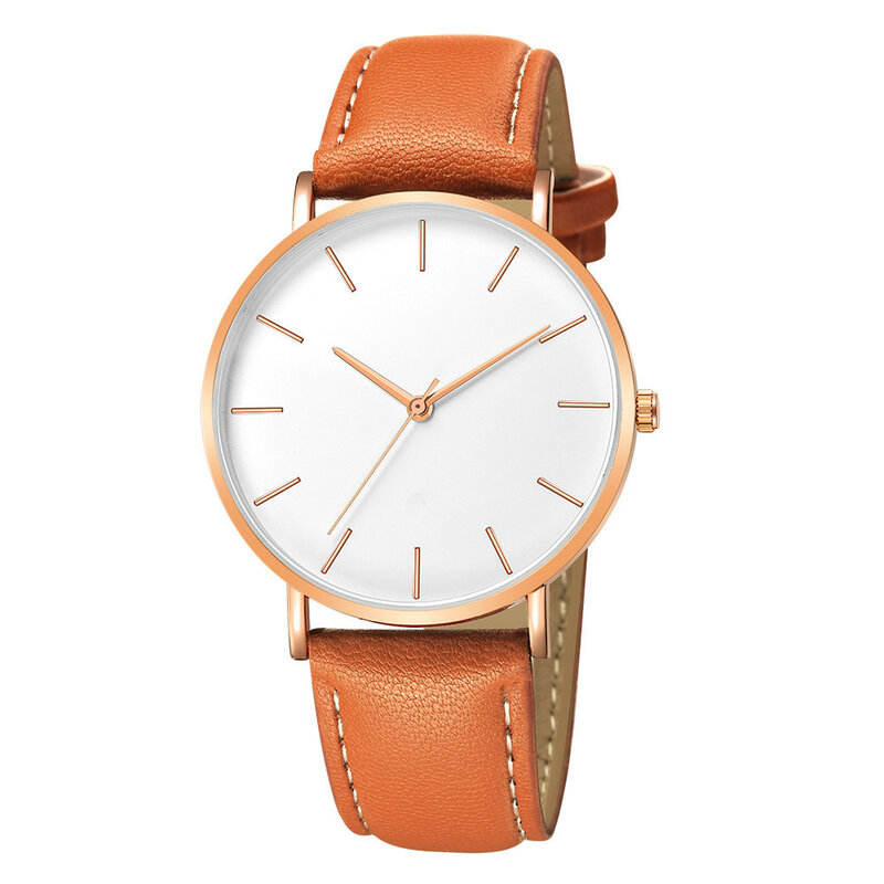 Luxury Men's Watch 2023 New Fashion Simple Leather Gold Silver Dial Men Watches Casual Quartz Clock Relogio Erkek Kol Saati