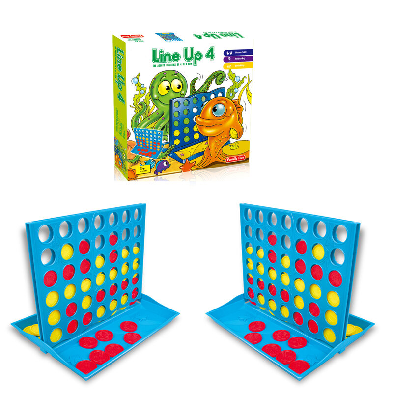 Jogo de tabuleiro de xadrez tridimensional de quatro peças para crianças alinhe 4 brinquedos de jogo