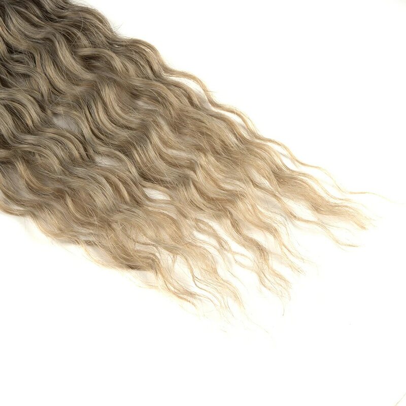 FASHION IDOL Water Wave Crochet Hair 30 Inch Deep Wave Twist Hair Synthetic Goddess Braids Hair Wavy Ombre Blonde Hair Extension