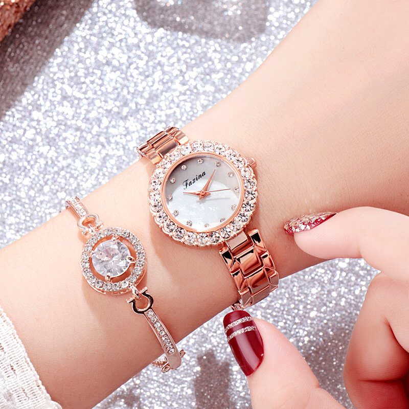 Reloj de lujo para mujer, de moda, con diamantes, para mujer, pulsera Bayan kol saati, reloj femenino, reloj femenino