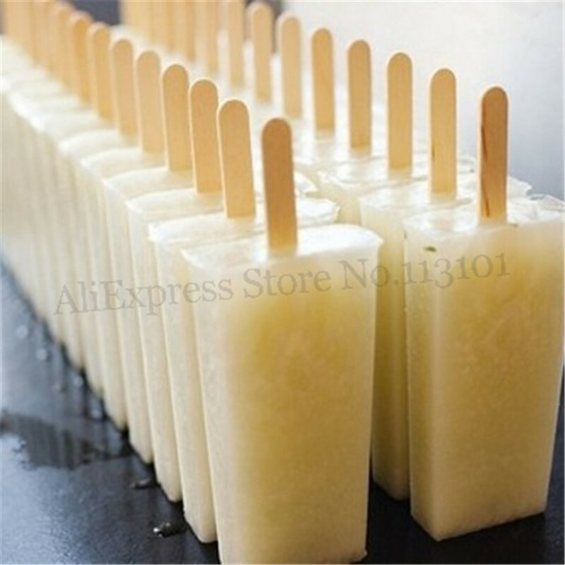 200 Pieces Birch Wood Ice Pop Stick Craftwork DIY Popsicle Sticks Length 114mm 4 Lots (50pcs/lot)