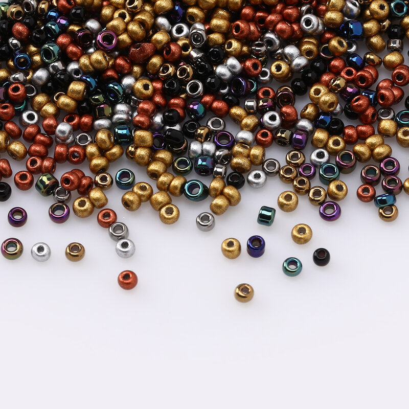 1680 szt 15/0 1.5mm Cream Round Glass Seedbead Czech Spacers Beads For Jewelry Making naszyjnik z amuletem Handmade DIY Accessories 10g