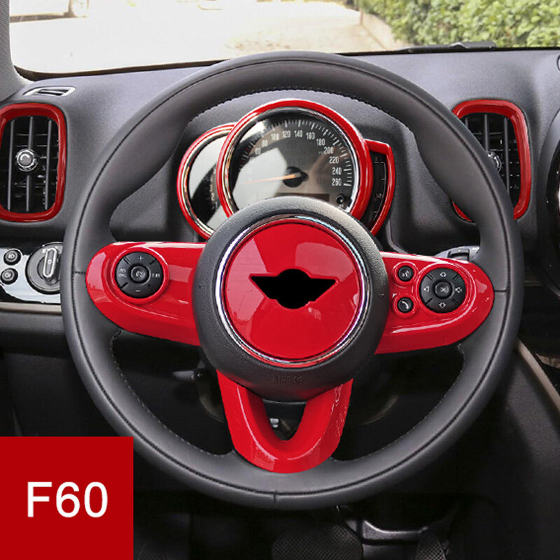 Carro tacômetro adesivos janela elevador capa para mini cooper f60 botão de saída ar decoração volante acessórios modificação