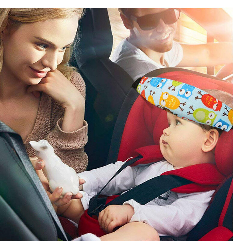 Asiento de coche para bebés, cinturón ajustable para niños, apoyo para la cabeza
