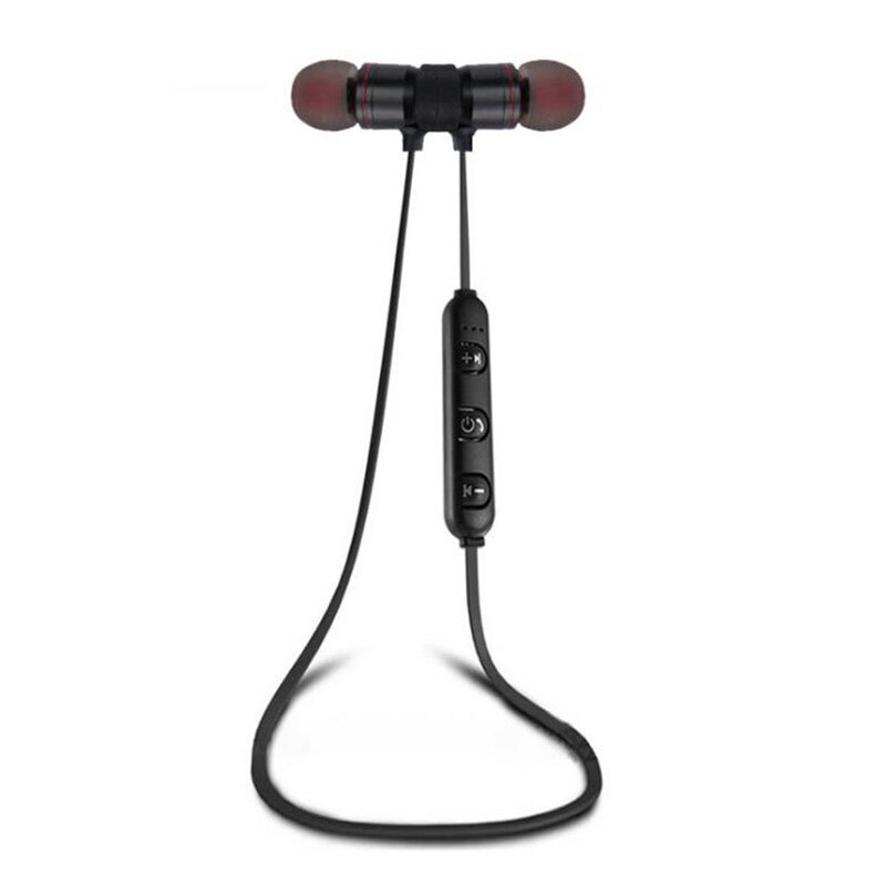 UNITOP bezprzewodowe słuchawki Bluetooth sportowe słuchawki z pałąkiem na kark magnetyczne słuchawki Stereo muzyka metalowy zestaw słuchawkowy z mikrofonem do Xiaomi