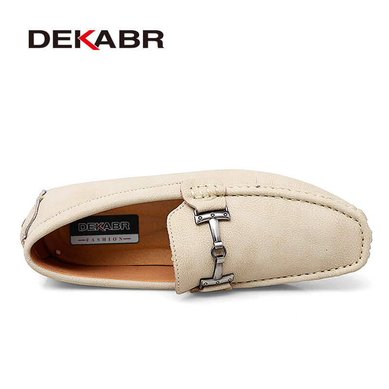 DEKABR Genuine Leather Loafers Men Lightweight Driving Shoes Brand Fashion Non-slip Loafers Luxury Men Casual Comfortable Flats