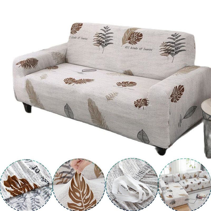 Funda elástica para sofá en forma de L, cubierta de sofá esquinero para sala de estar, 1/2/3/4 asientos, estilo nórdico