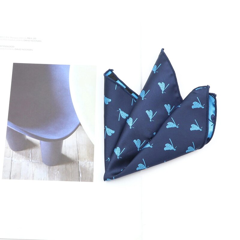Fashion Pocket Square Men Bule Red Handkerchief Polyester Printing Hankie Women&Men Casual Party Gift Tuxedo Bow Tie Accessories
