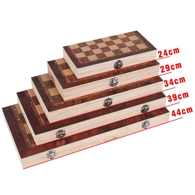 Holz Schach Neue design 3 in 1 Backgammon CheckersTravel Spiele Schach Satz Bord Zugluft Unterhaltung Weihnachten Geschenk