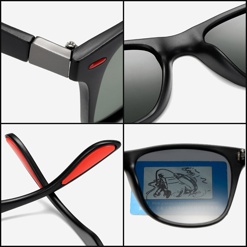 Gafas de sol polarizadas fotocromáticas clásicas de diseño de marca para hombre y mujer, Gafas de sol cuadradas camaleón para conducir, Gafas de colores cambiantes UV400