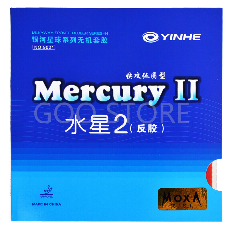 YINHE-Caoutchouc de tennis de table Mercury II, MERistro Y, Galaxy Pips-In, Original, Ping Pong