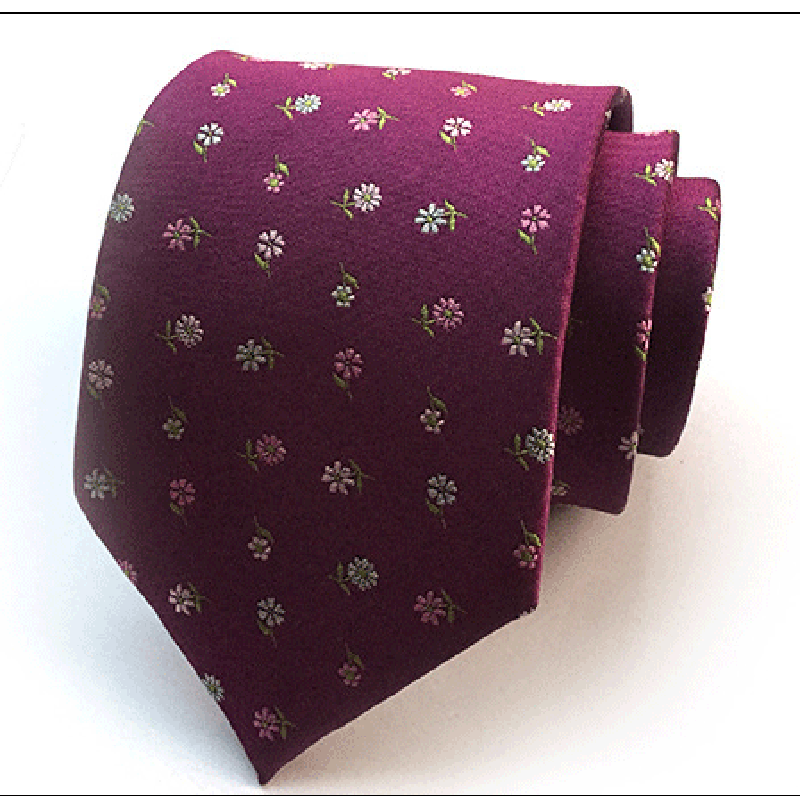 GUSLESON New Fashion12 Styles Flower 8cm Ties for Men Wedding Business Jacquard Gravatas Silk Ties Mens Ties Gift