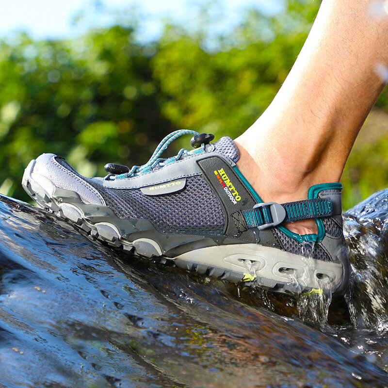 HUMTTO-Chaussures d'eau respirantes de grande taille pour hommes, sandales de plage, de trekking, de pêche, de randonnée en plein air, nouvelle collection d'été