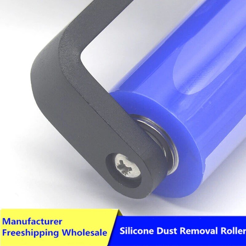 Riferfeel Seven Sizes Anti-static Dust Removal Sticky Roller Silicone Roller Brush Hand Cleaner Tool, Blue Silicone Roller