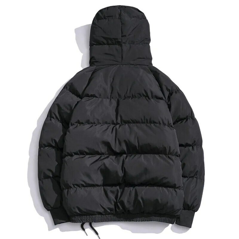 Мужская зимняя куртка оверсайз, новая хлопковая парка, пуловер, пальто с капюшоном, однотонная мужская одежда, мужская куртка 4XL 5XL