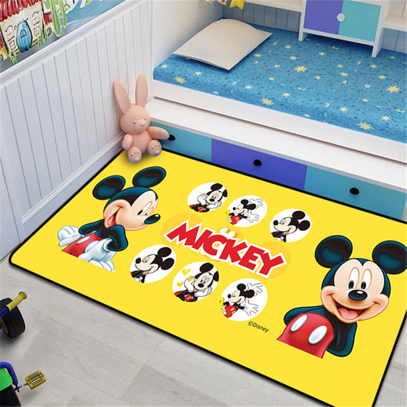 Disney-alfombrilla de Mickey para juegos de bebé, alfombras para el hogar, sala de estar, dormitorio, 80x160cm
