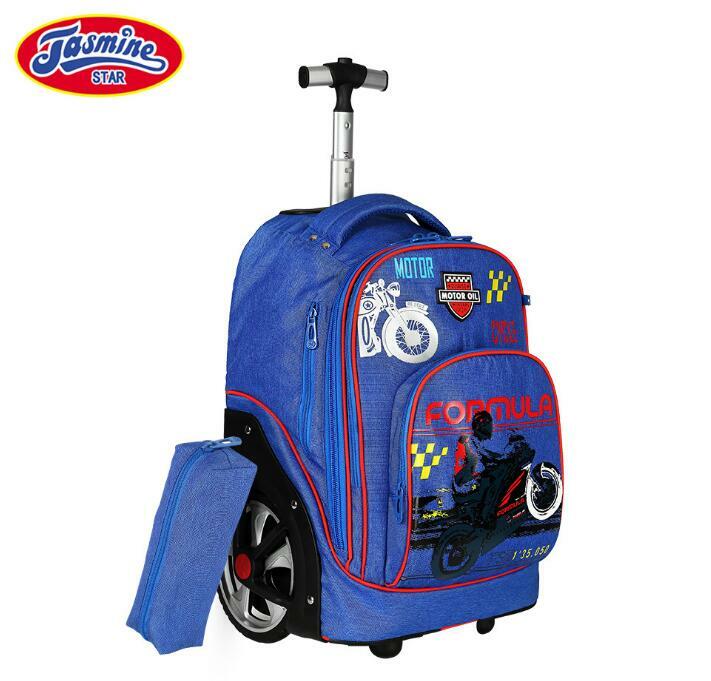 Школьная сумка на колесиках, школьный ранец на колесиках с большими колесиками, ранцевая дорожная сумка для подростков 18 дюймов