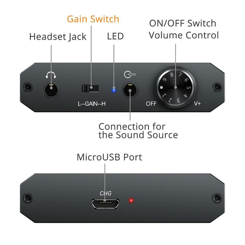 Neoteck amplificatori cuffie amplificatore per auricolari Aux portatile In porta per telefono amplificatore per lettore musicale Android con cavo Jack da 3.5mm