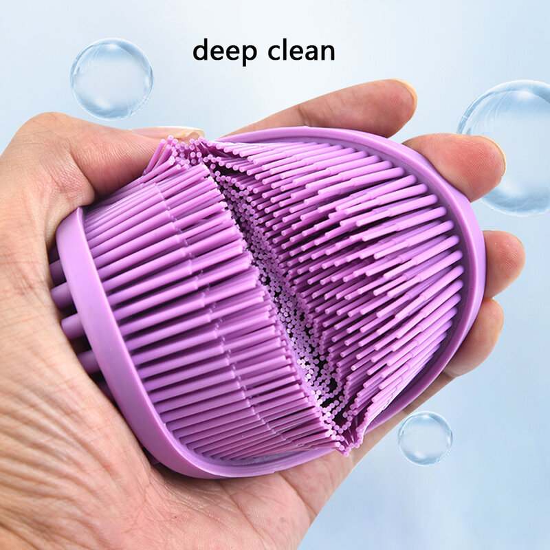 Exfoliating Silicone Soft Brush Baby Shower Training Brush Non-slip Massage Scrubber Bath Tool