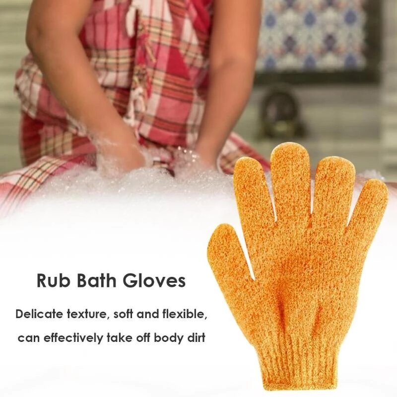 Перчатки для душа с пятью пальцами, домашнее полотенце для душа, скраб для мытья тела, детские домашние принадлежности, эластичные перчатки для мытья спины и купания