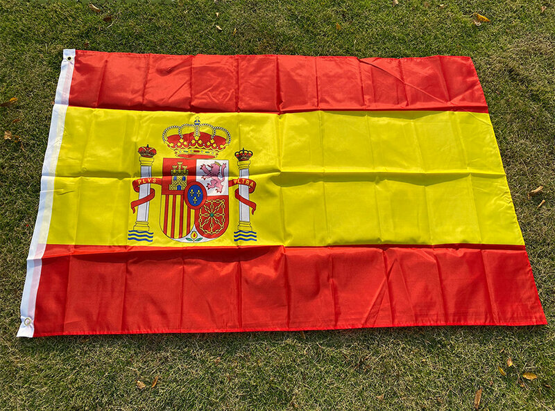 شحن مجاني اسبانيا العلم الوطني 90x150 سنتيمتر البوليستر لا تتلاشى ESP ES Espana الإسبانية العلم راية للاحتفال أعلام كبيرة