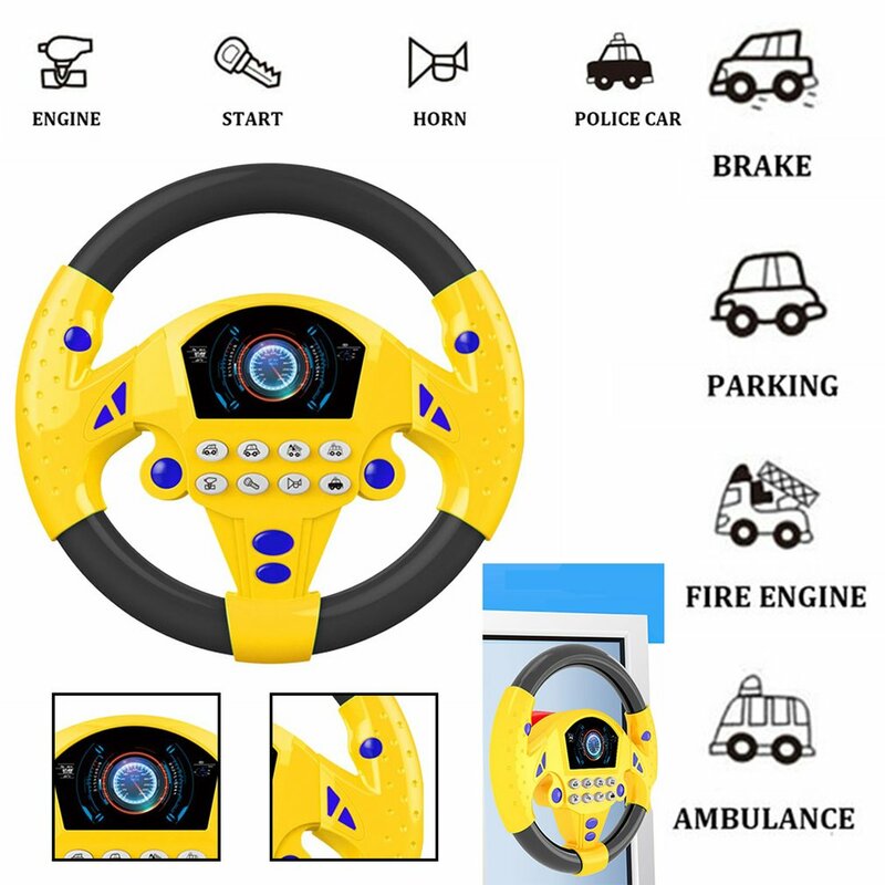 Electric Musical Instruments Toy for Kids Baby Steering Wheel Musical Developing Educational Toys Game Climbing Frame