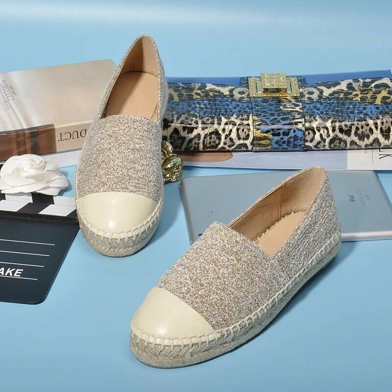 Designer Schuhe Frau Luxus 2019 Slip Auf Espadrilles Femme Komfortable Runde Toe Loafers Wohnungen Damen Casual Flache Schuhe Große Größe