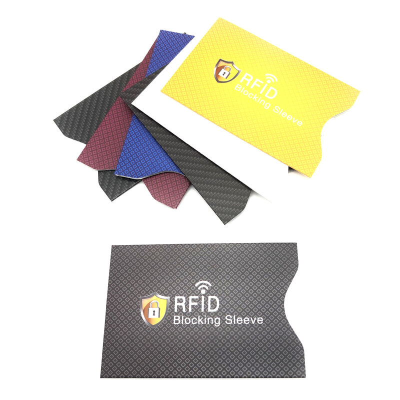 5 pçs anti scan titular do cartão rfid bloqueio de cartão de banco de crédito manga bloqueio identidade capa protetora bolsa carteira para homens