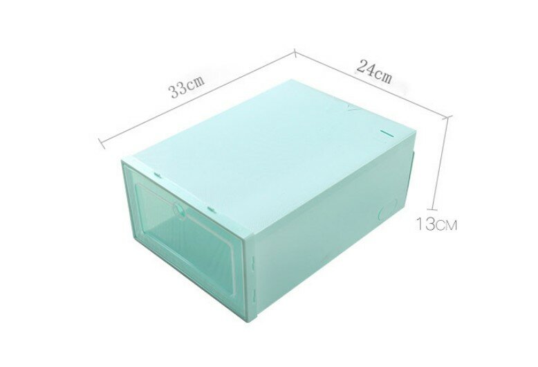 Boîte à chaussures en plastique boîte à tiroir transparentes, empilables, organisateur de rangement pour chaussures épaisses, 6 unités/ensemble