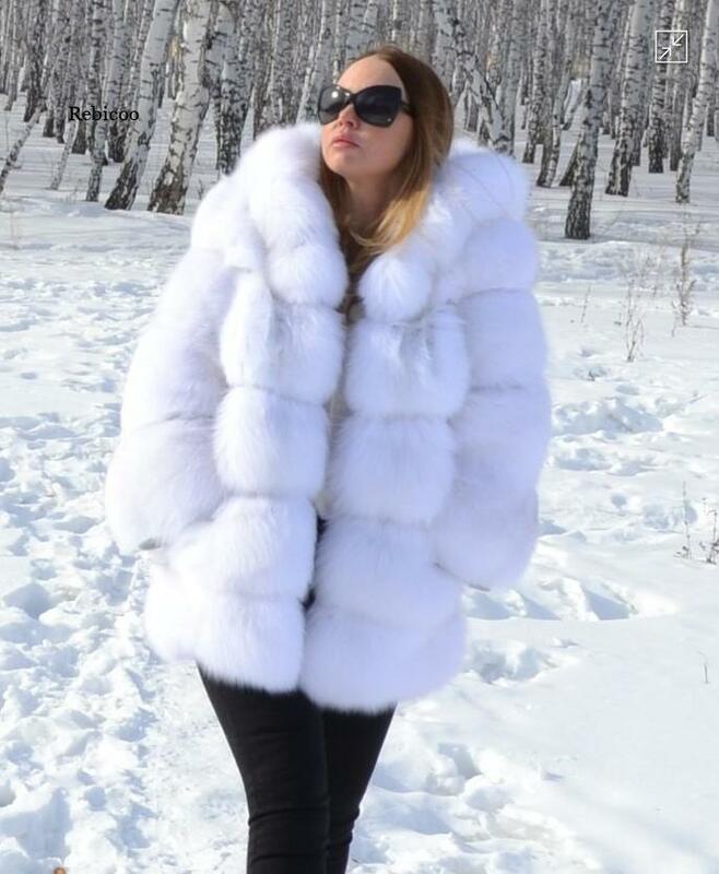 Thick Hooded Warm Faux Fur Coat Long Sleeve Furry Long Jacket Winter Fashion Women Faux Fur Coat Outerwear Overcoat