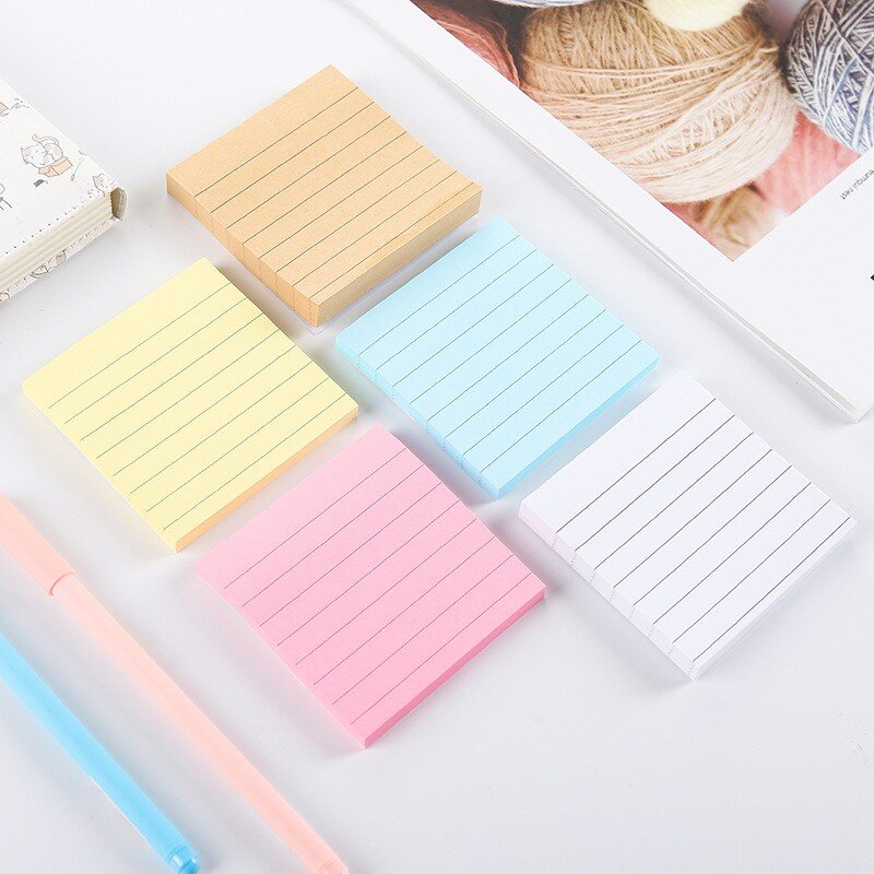 80pages/set Soild Color Memo Pad Diy Quality Kawaii Stationery School Stationery Set Office Supplies Notepad Cute Sticky Notes