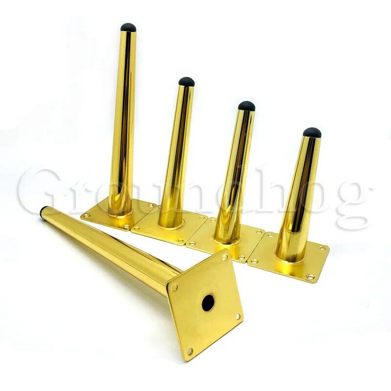 4Pcs/Set Metal Furniture Table Legs Golden 10-40CM for Sofa Cupboard TV Cabinet Stool Chair Tapered Furniture Leg Feet