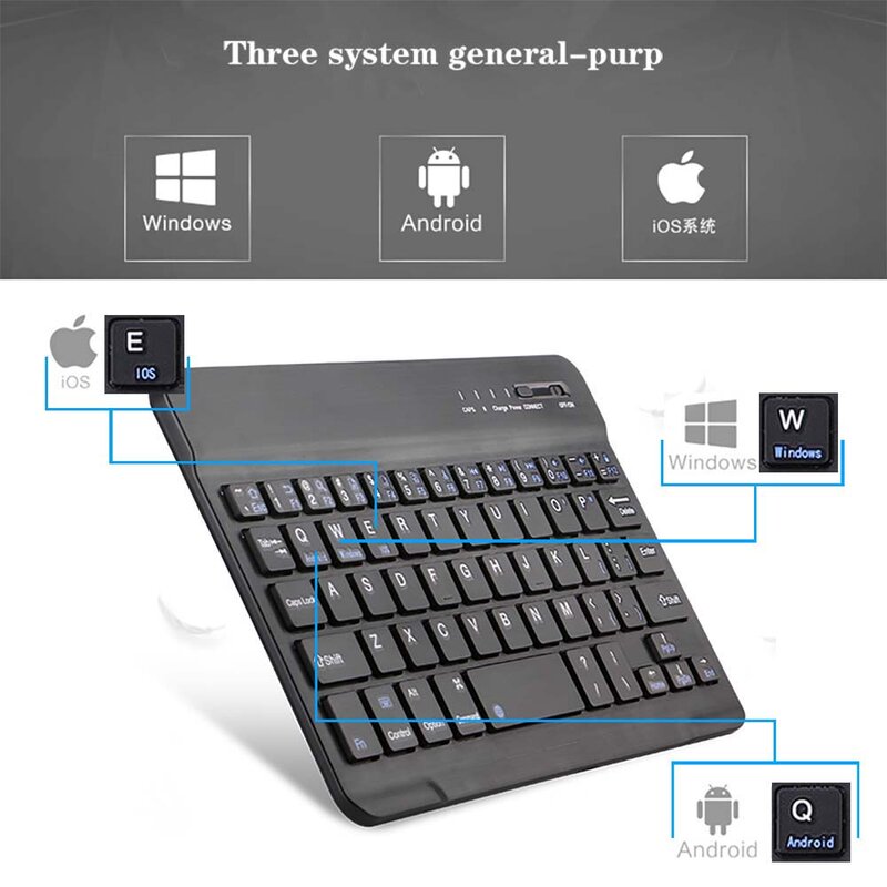Bezprzewodowa klawiatura Bluetooth 3.0 do Samsung Galaxy Tab 2 7.0/Tab 3 8 "/Tab 4 7.0/Tab A 7.0 8.0/Tab S 8.4 przenośna klawiatura tabletu