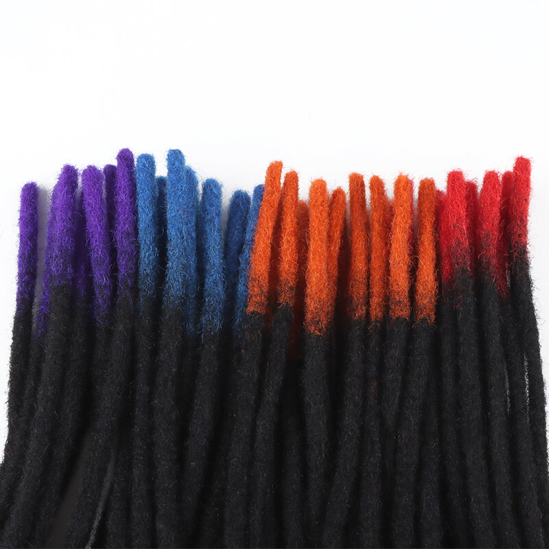 Ahvast 60 fios baratos dreads extensões 100% completa artesanal 100% dreadlocks de cabelo humano