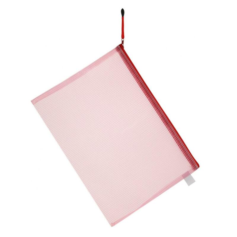File Bag Plastic Zipper Bag File Storage Document Protective Folder School Stationery