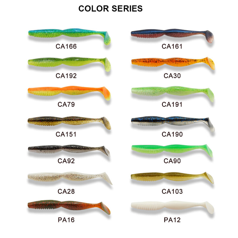 KESFISHING Fishing Lures artificial Soft Silicone Bait Spiner Shad 4 and 5 inchs the Best Bass Bait Add Fish Smell