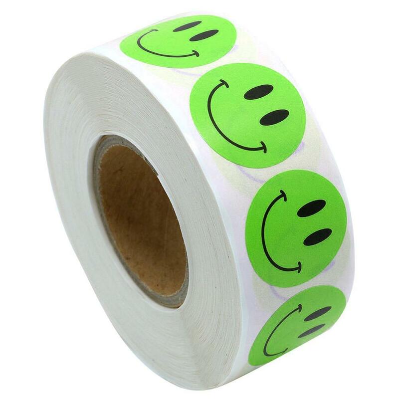 500 unidades/pacote smiley rosto adesivo amarelo laranja verde azul marrom sorriso adesivo professor recompensa adesivo para crianças menino meninas brinquedos