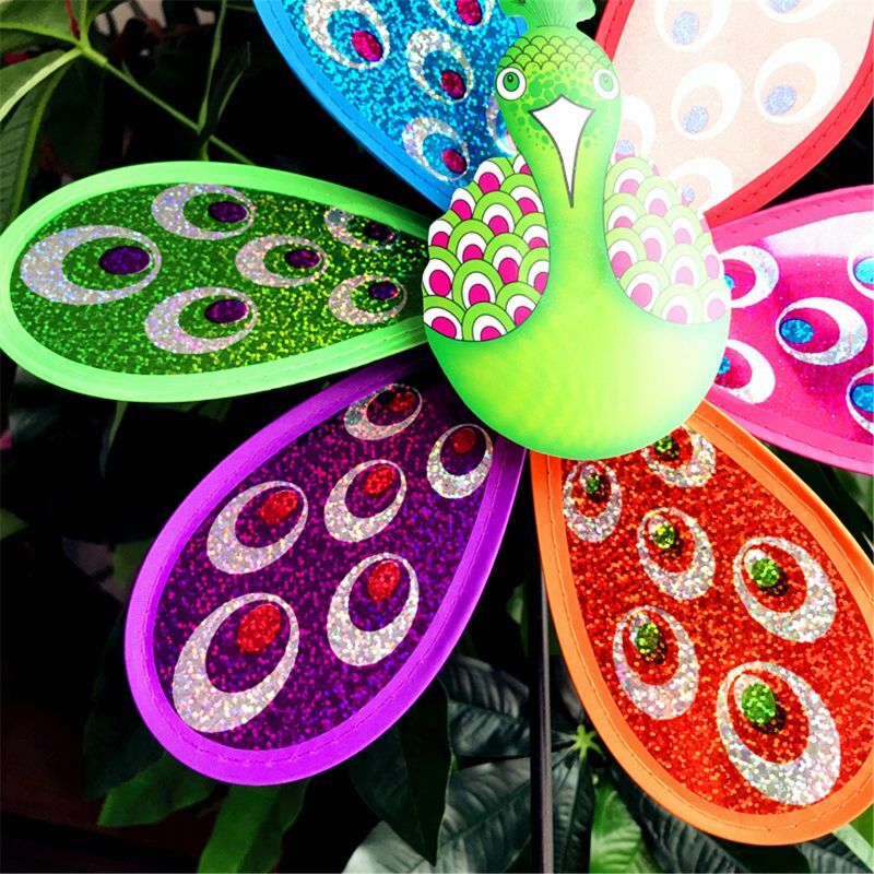 Kolorowe 3D piękne ręcznie wiatraczek wiatrak zabawki dla dziecka paw dekoracji ogród stoczni na zewnątrz klasyczna zabawka dla dzieci