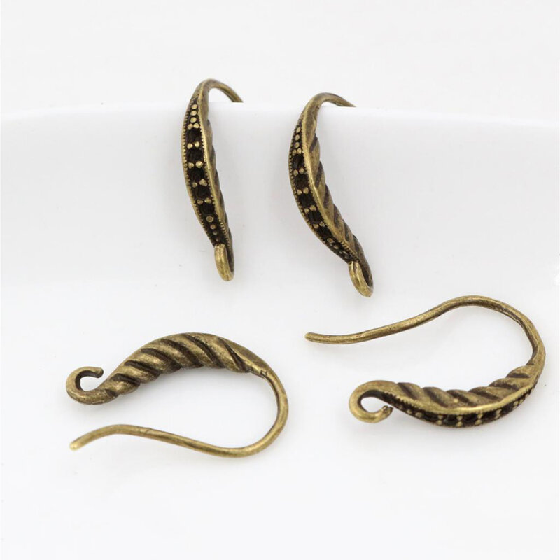 10 pezzi (5 paia) 15*8mm placcato argento brillante e bronzo placcato popolare orecchini orecchini per donne alla moda gioielli orecchini