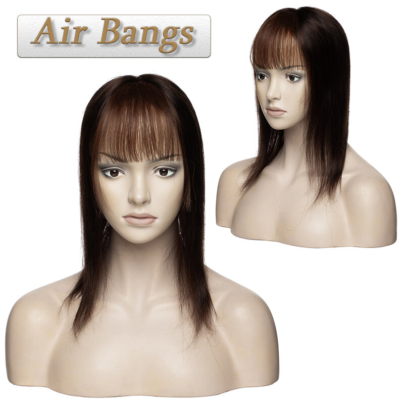 S-noilite 3g воздушные челки парик человеческие натуральные черные коричневые тонкие невидимые искусственные волосы клипса в челке наращивание человеческих волос для женщин