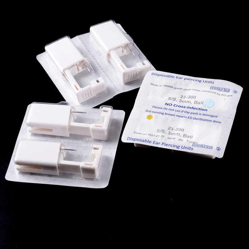 Set  Piercing Kit Asepsis Disposable Sterile Ear Piercing Unit Cartilage Tragus Helix Piercing Gun NO PAIN Nose Piercer Tool