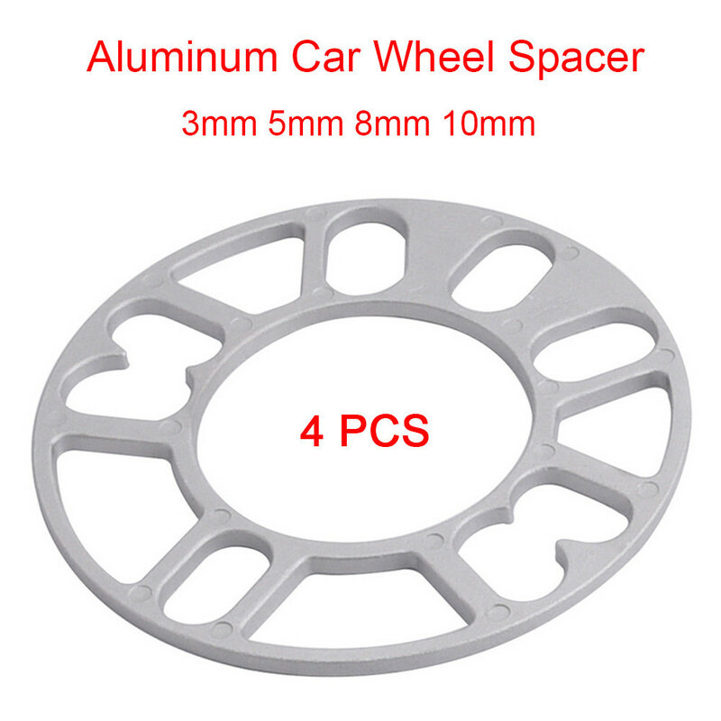Universal 4PCS Marke Neue 3mm 5mm 8mm 10mm Aluminium Auto Rad Spacer Distanzscheiben Platte Fit 4x 100 4x 114,3 5x 100 5x108 5x 114,3 5x120