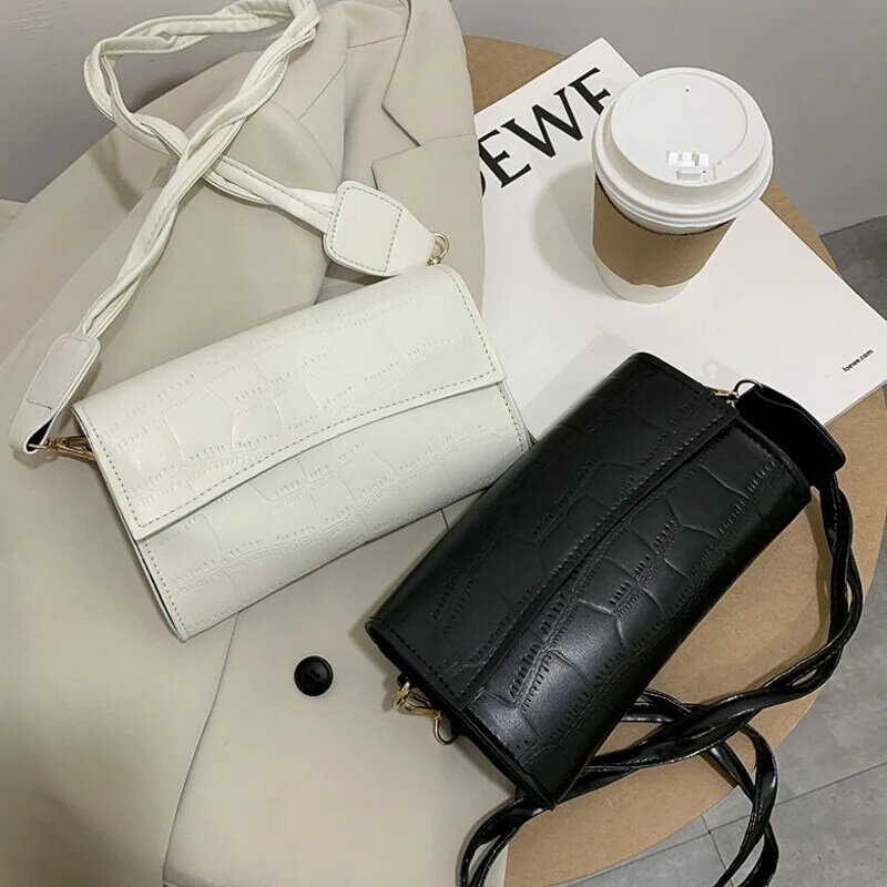 Luxury Brand Women's Bag Square Crocodile Weave Armpit Staff Bag 2021 New Fashion Design Fashion Versatile Portable Shoulder Bag