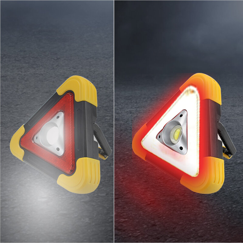 오토바이 안전 경고등 반사 삼각형 LED 깜박이는 자동차 스트로브 램프, 정지 비콘 표시기, 먼지 자전거 액세서리