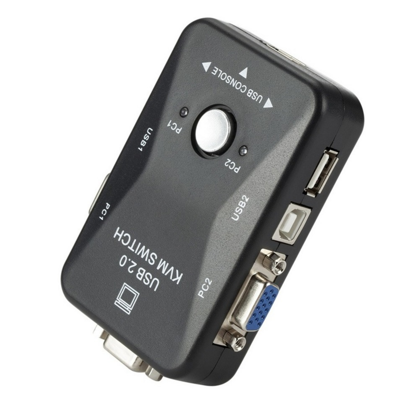 BGGQGG KVM Kabel Sakelar Vga USB 2.0 Kotak Pemisah Vga untuk USB Key Keyboard Mouse Adaptor Monitor Usb Printer Switch Kualitas Tinggi