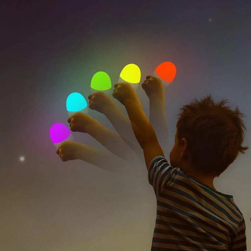 LED 휴대용 손잡이 야간 조명 핸드 크랭크 다채로운 어린이 야간 조명 드롭 배송